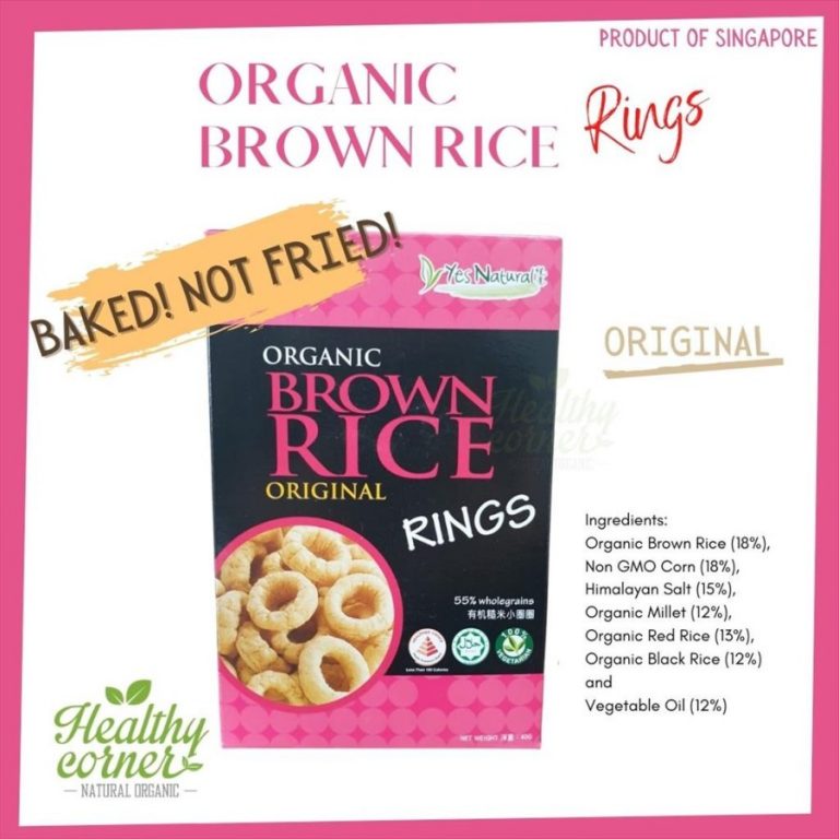 Organic Brown Rice Rings Cracker 40 g Chocolate Snek Snack Beras – Jual ...