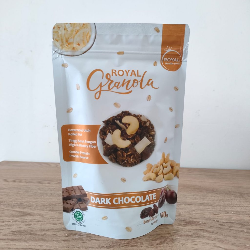 Royal Granola 100g Dark Chocolate Jual Makanan Diet Sehat Alami