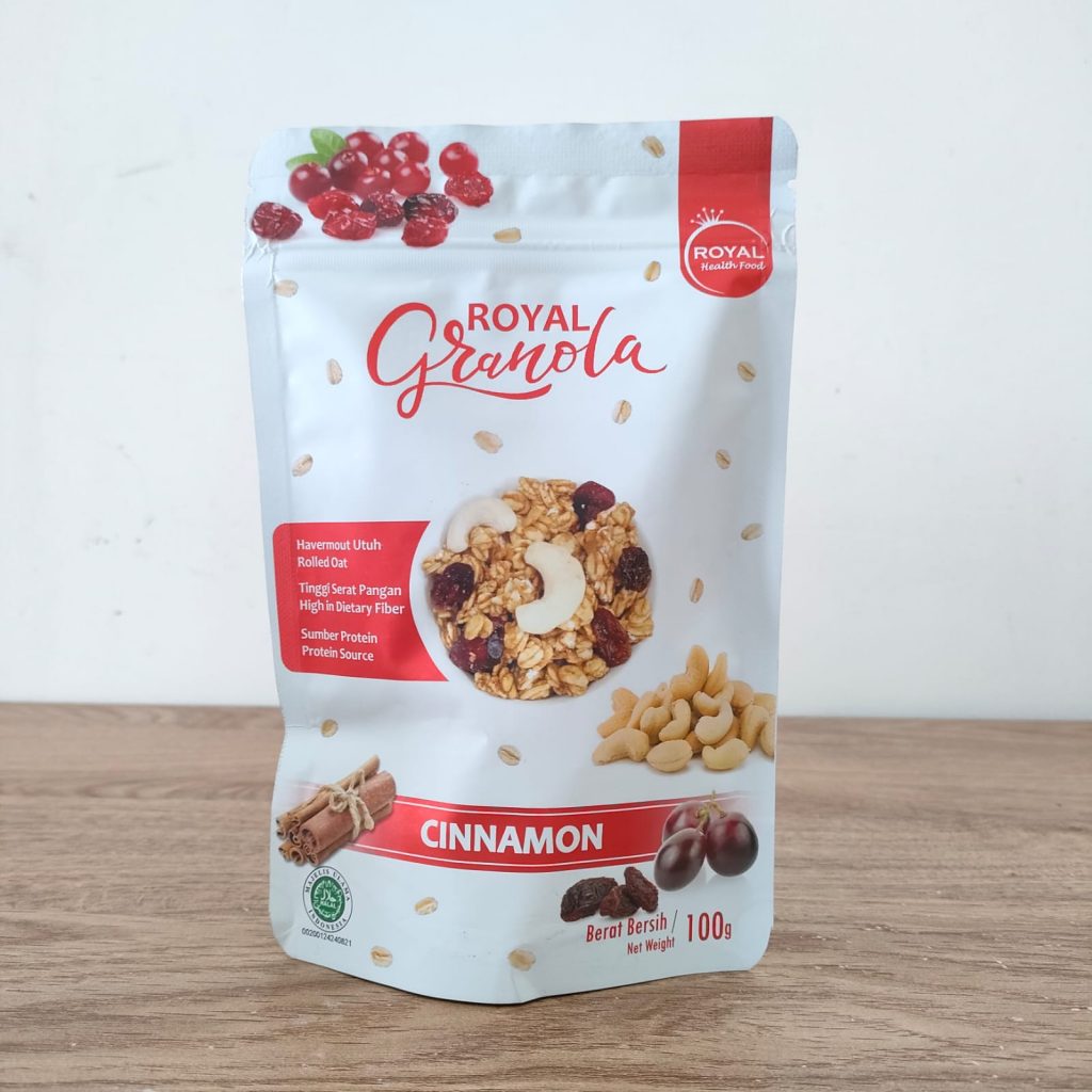Royal Granola 100g Cinnamon Jual Makanan Diet Sehat Alami Harga