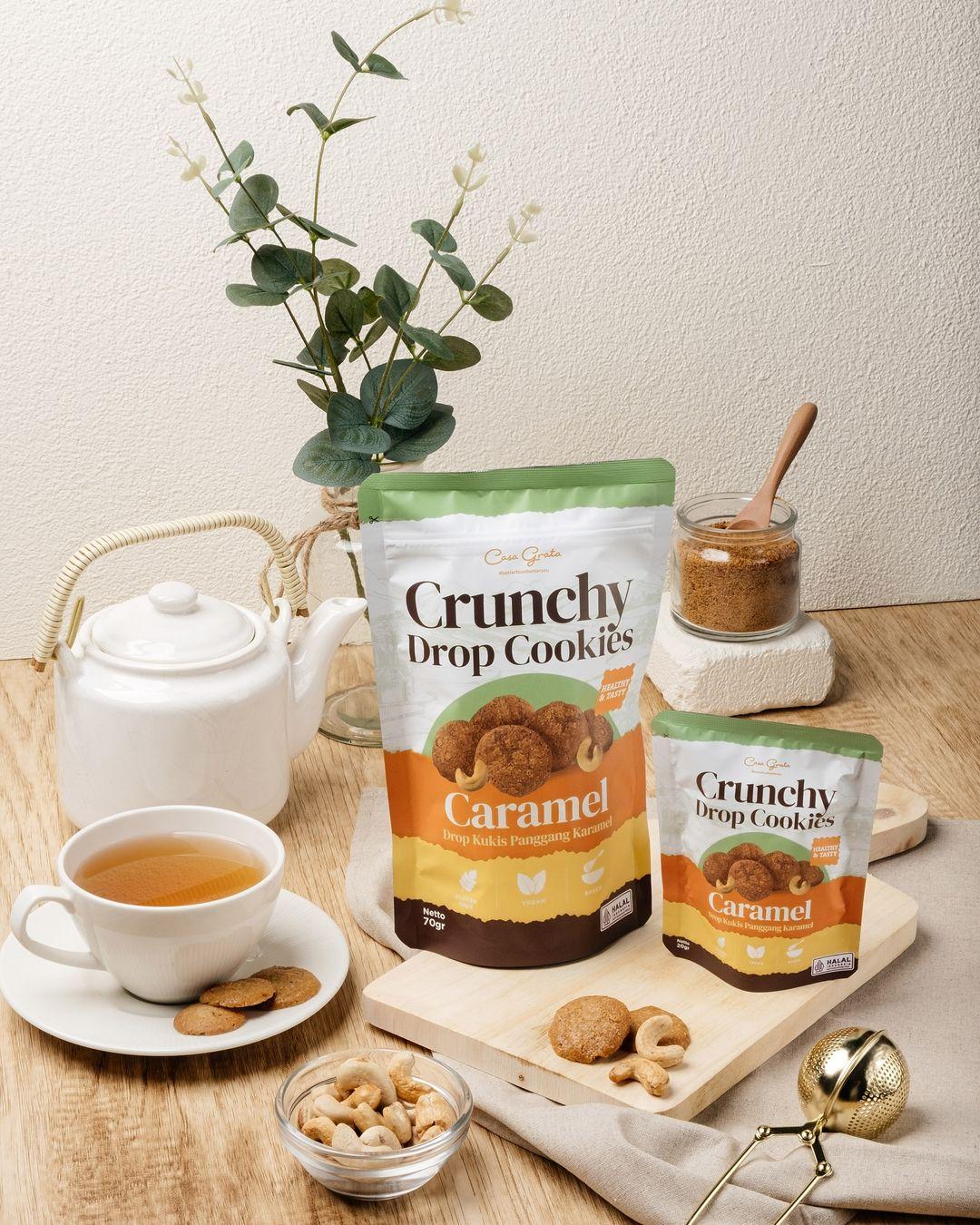 Casa Grata – Kukis Caramel ( Crunchy Drop Cookies Gluten Free Vegan ) – 70g