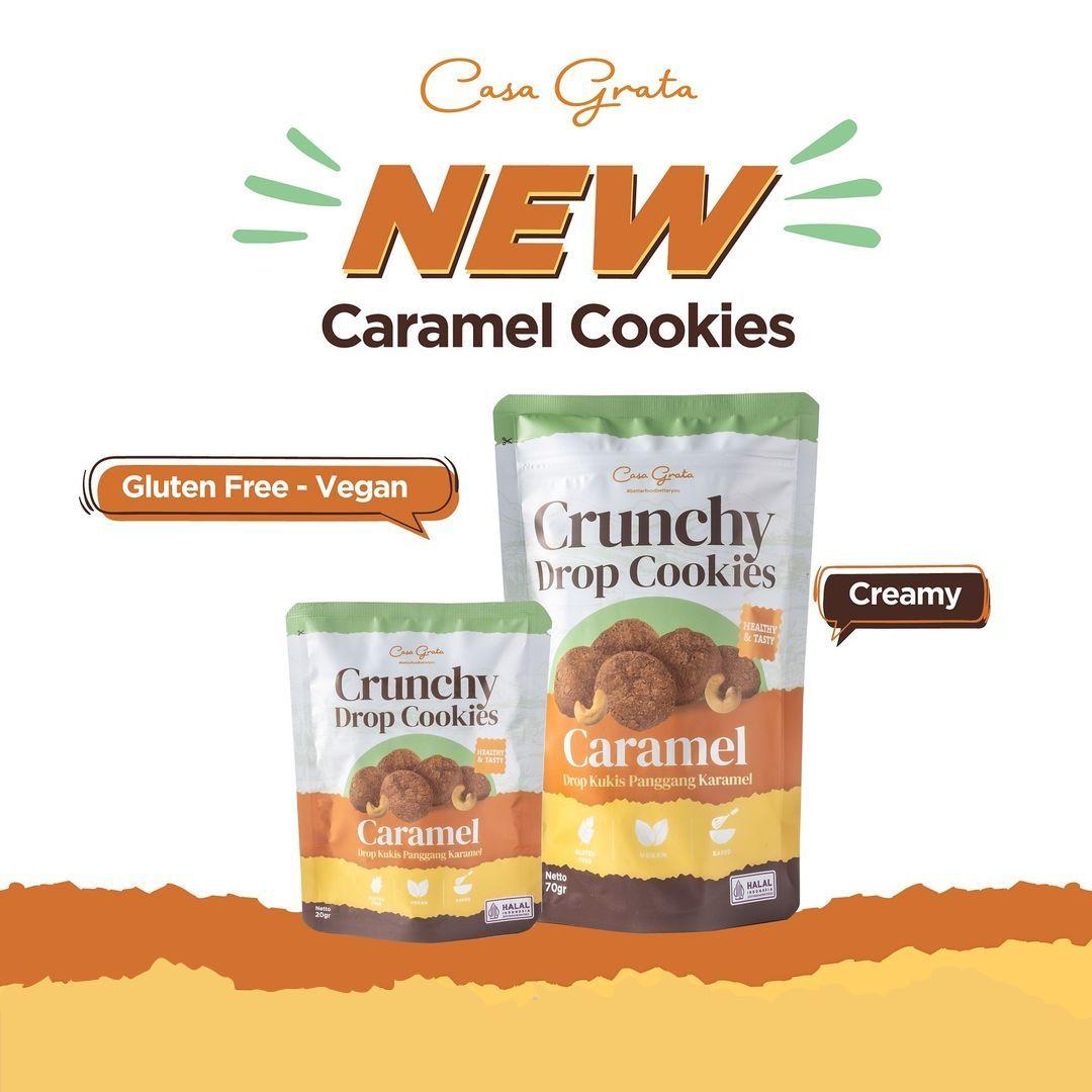 Casa Grata – Kukis Caramel ( Crunchy Drop Cookies Gluten Free Vegan ) – 70g