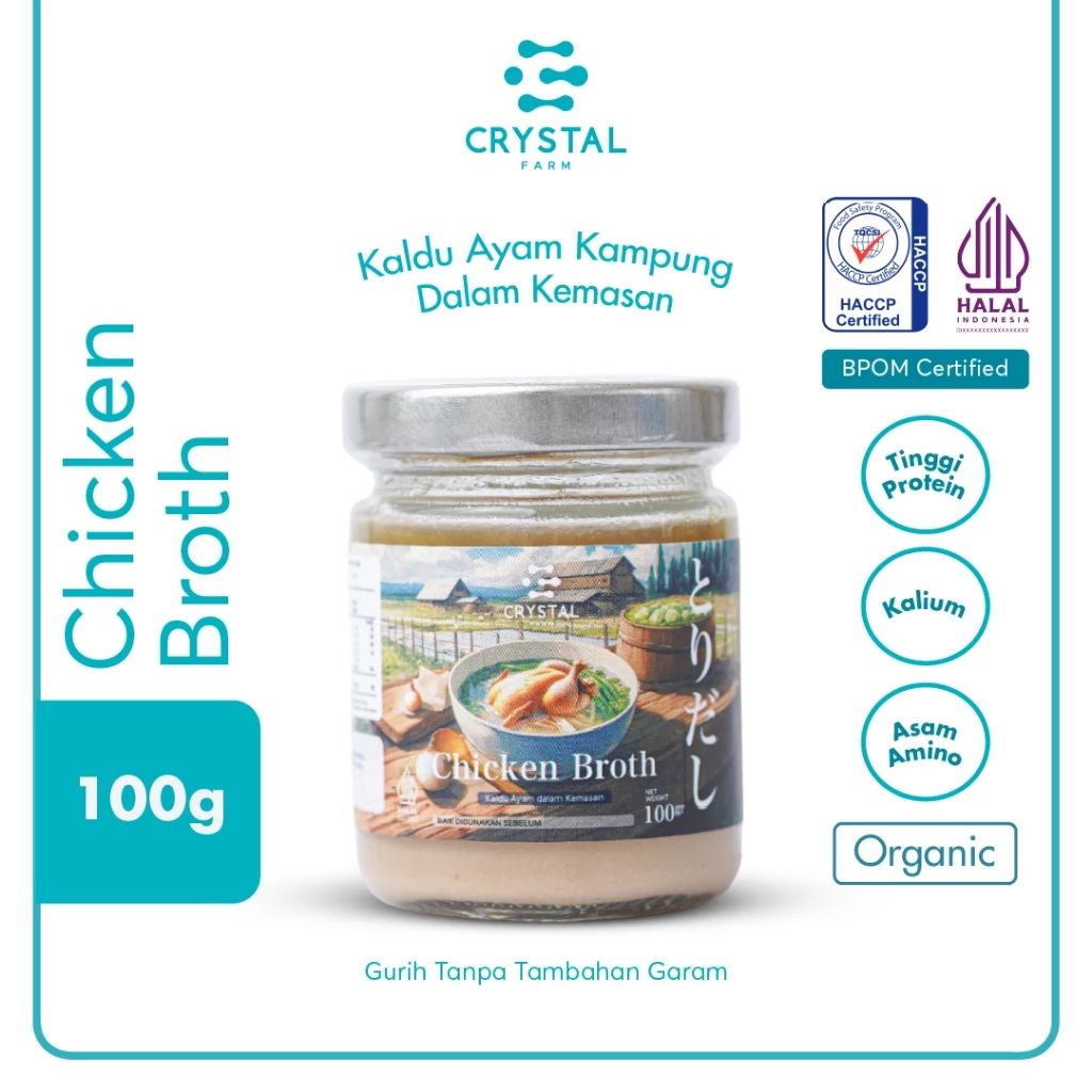 Crystal of The Sea | Chicken Broth (100gr) / Kaldu Ayam Kampung Chicken Bone Broth / Kaldu MPASI Natural / Kaldu Non MSG Sehat