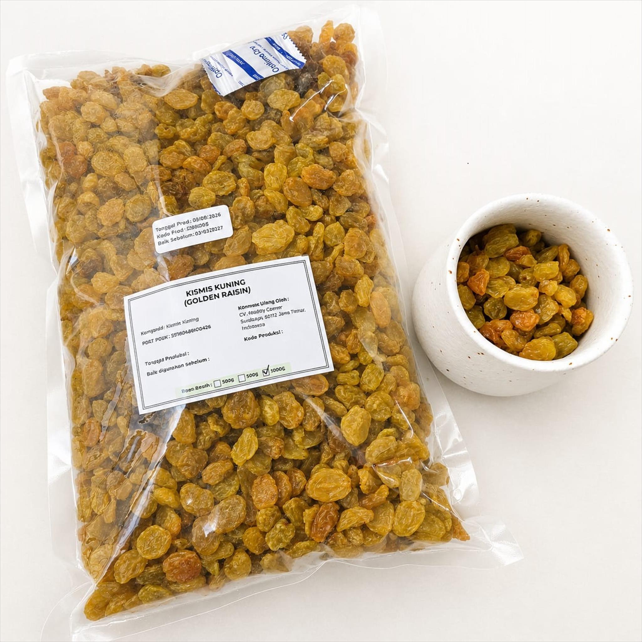 Goldenvale Golden Fancy Raisins USA / Kismis Kuning Premium Golden Raisins Import | Halal ( 1kg )