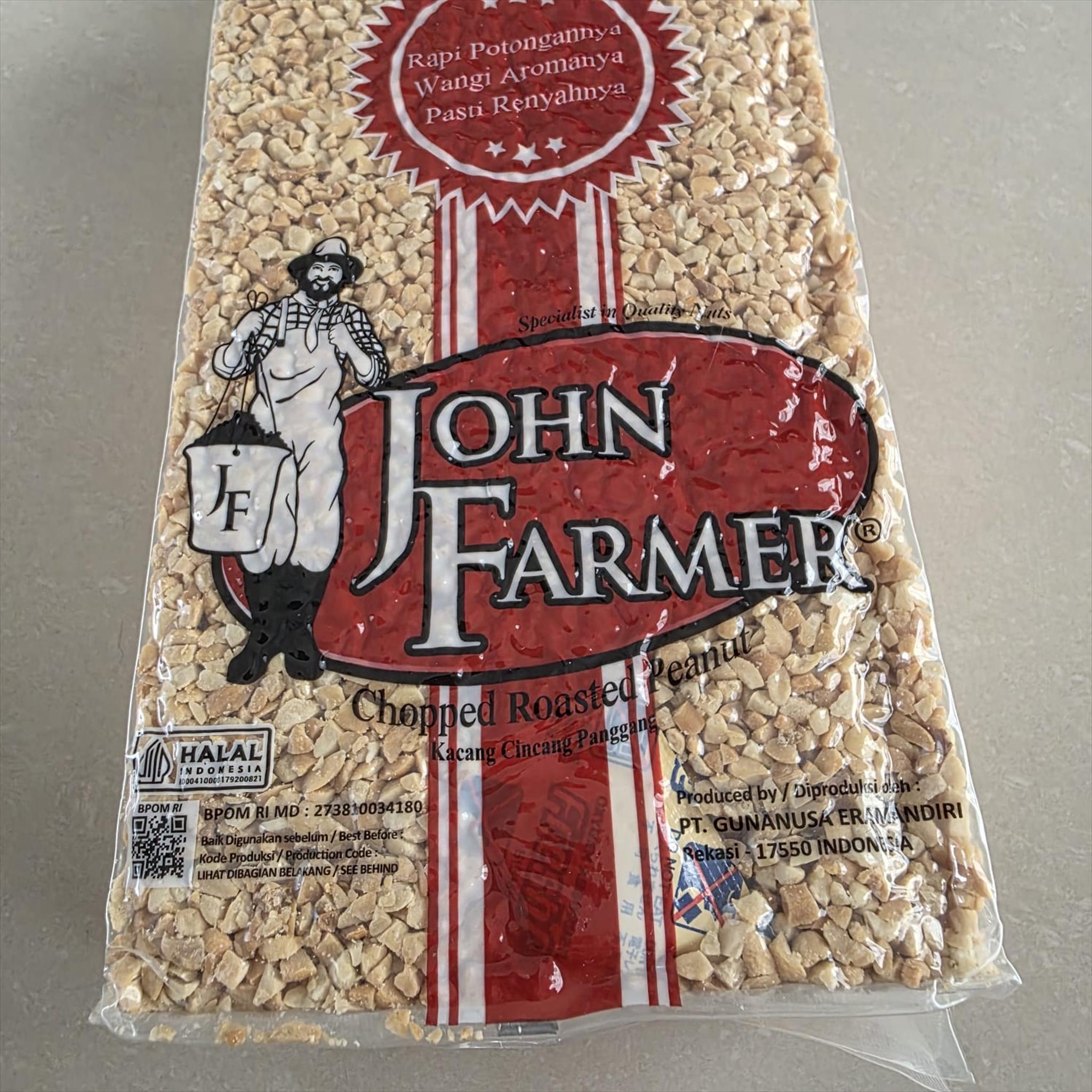 Kacang Tanah Panggang Cincang 1kg John Farmer - Roasted Chopped Peanut