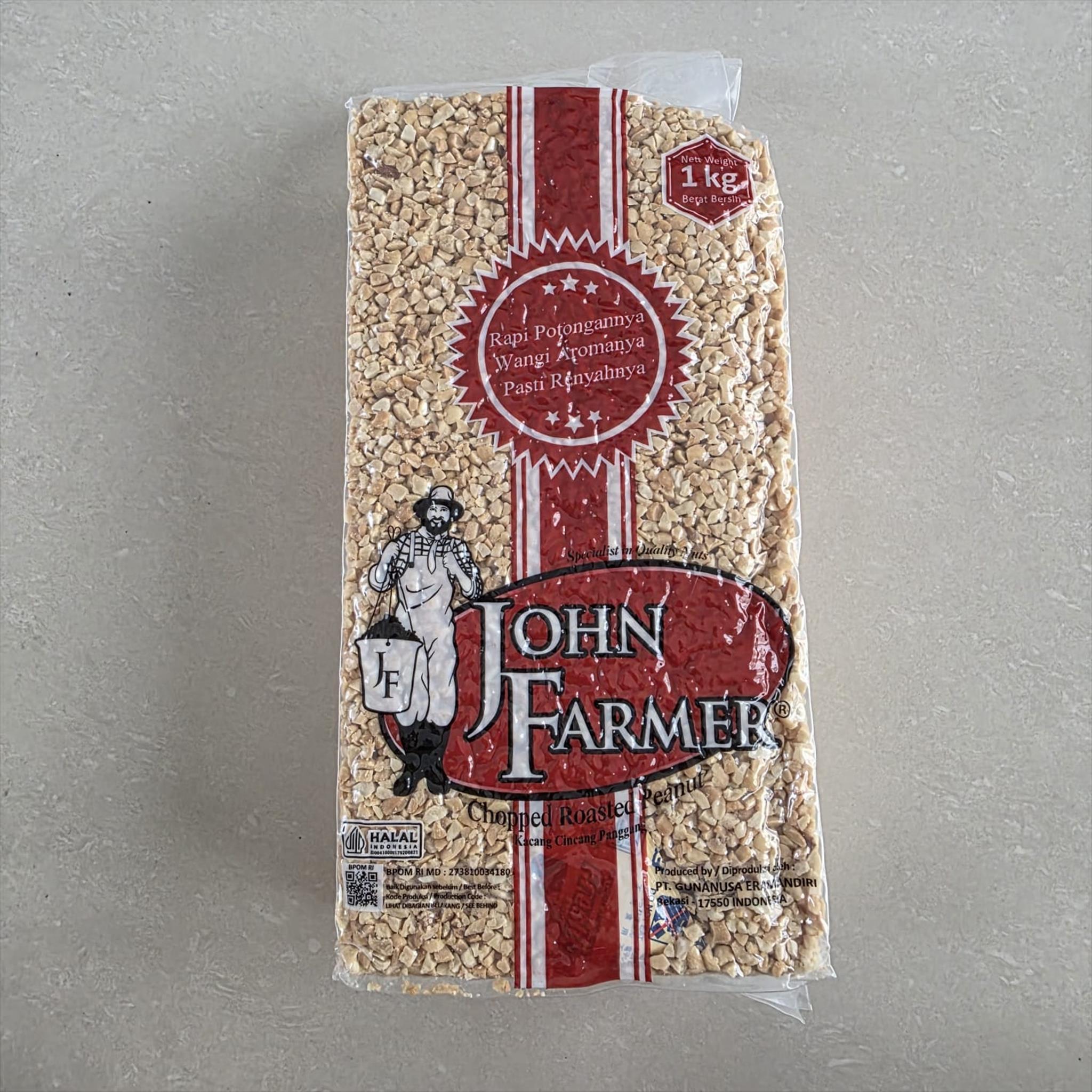 Kacang Tanah Panggang Cincang 1kg John Farmer - Roasted Chopped Peanut