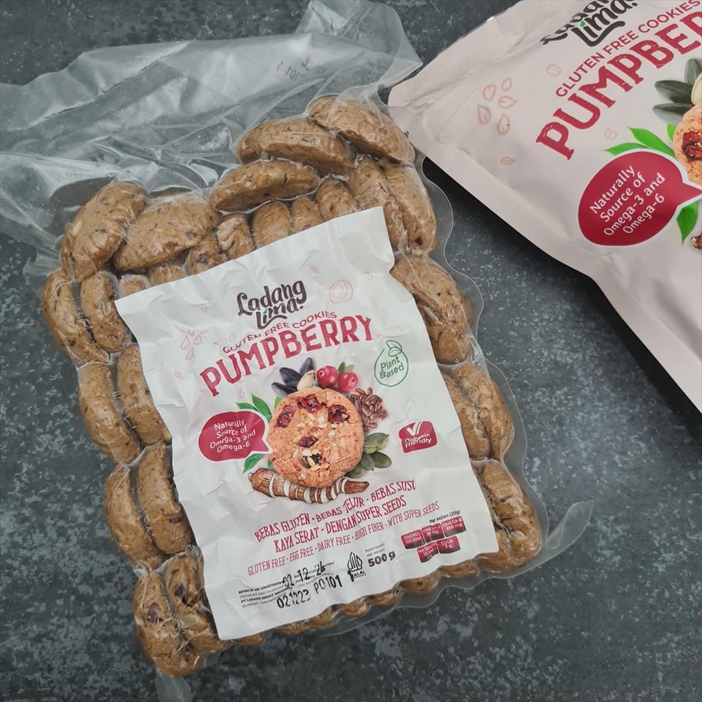 Ladang Lima Pumpberry Gluten Free Cookies 500g ( Kue Bebas Gluten )
