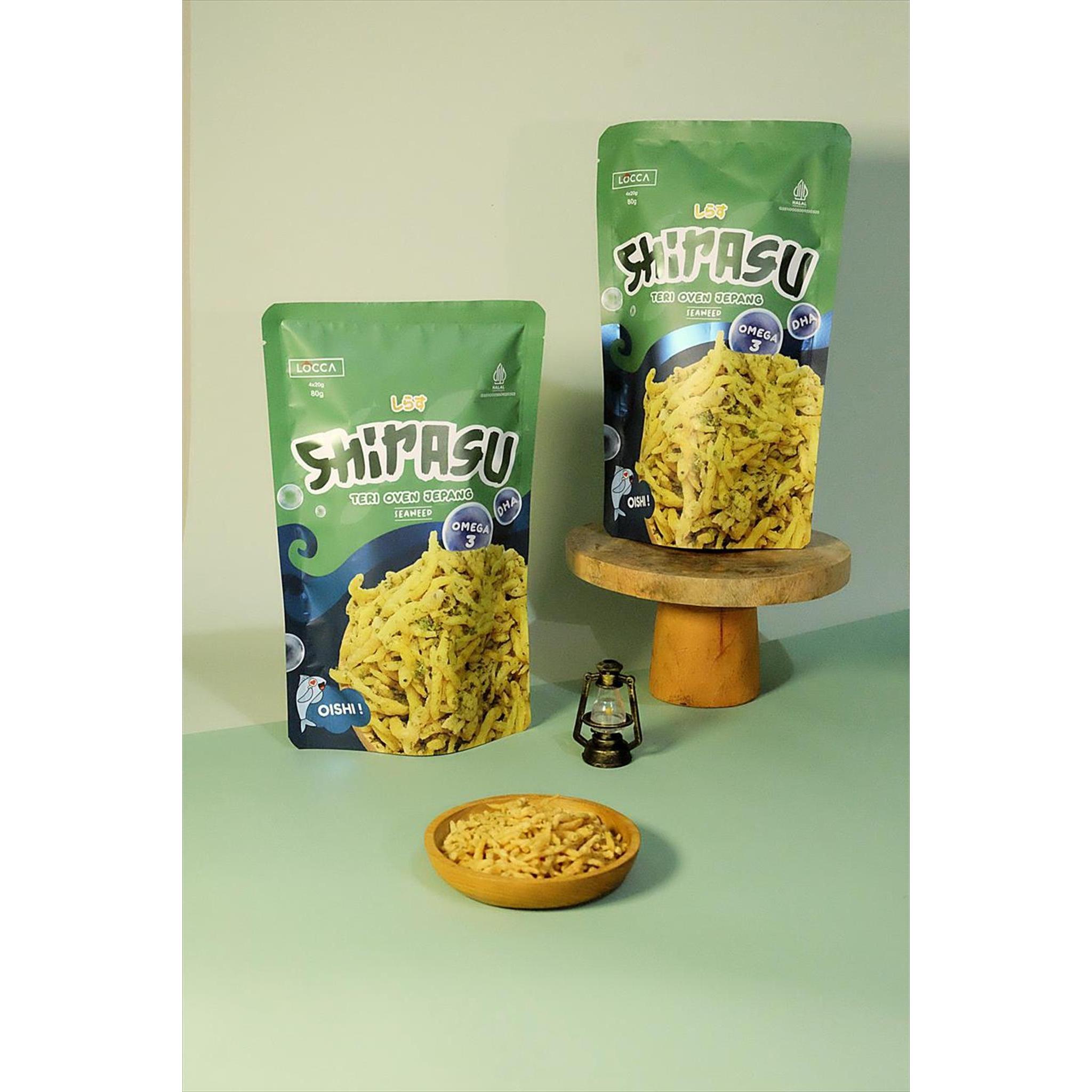 Locca Shirasu - Teri Oven Jepang Rasa Seaweed 80g (4x20g)