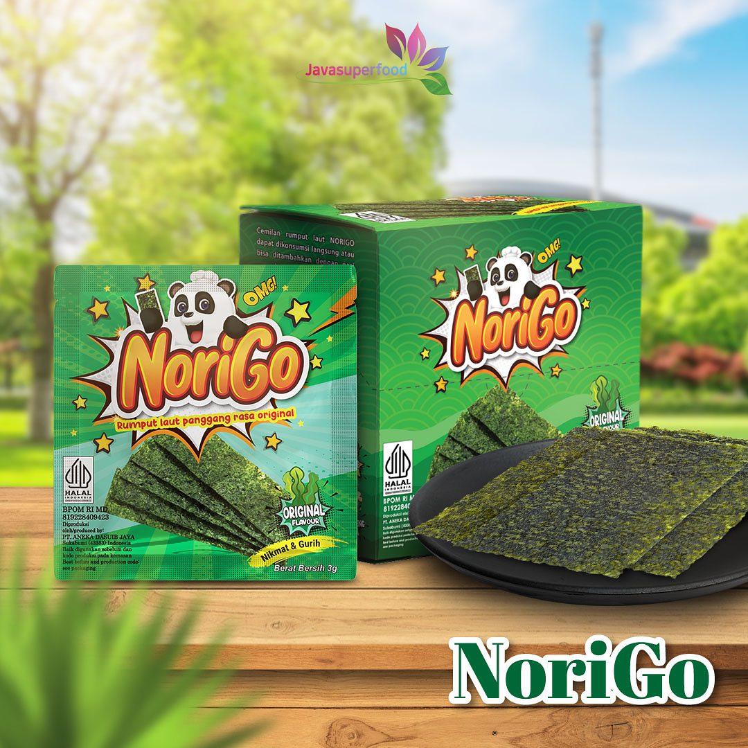Norigo - Nori Snack Seaweed Rumput Laut ( 1 Box = 12 sachet ) Halal - Spicy