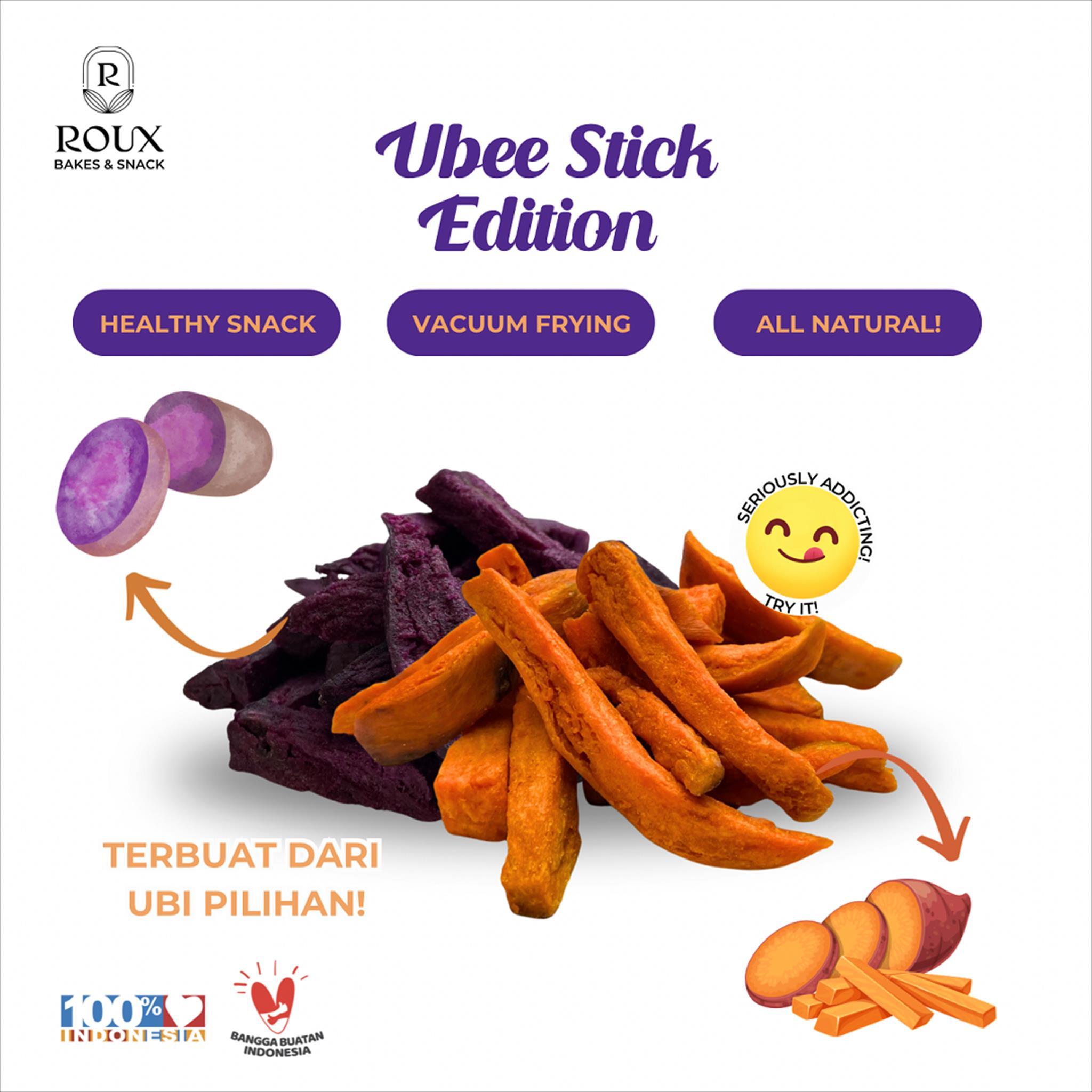 Veggie Crunch Ubee Stick 75g ( Keripik Kripik Ubi Ungu & Ubi Madu )